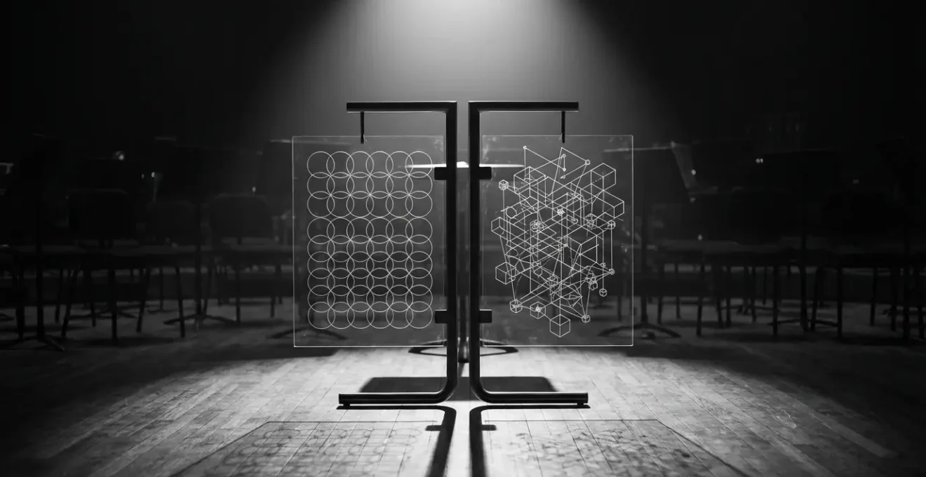 Visual representation of animation timeline orchestration showing parallel and sequential animations